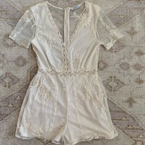 NWOT White Zara Lace Romper